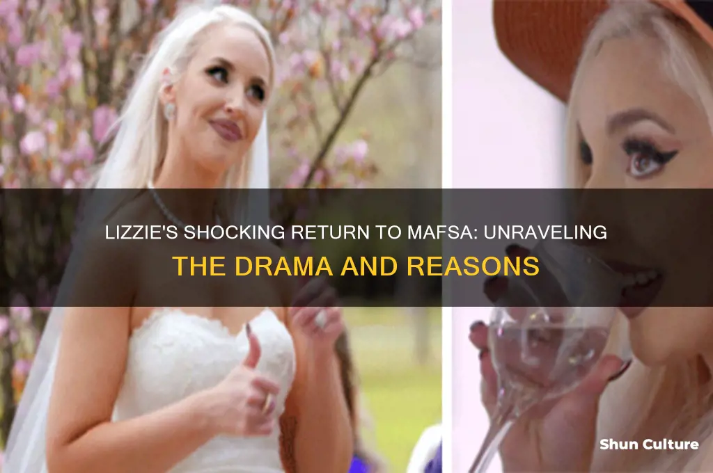 why is lizzie back on married at first sight australia