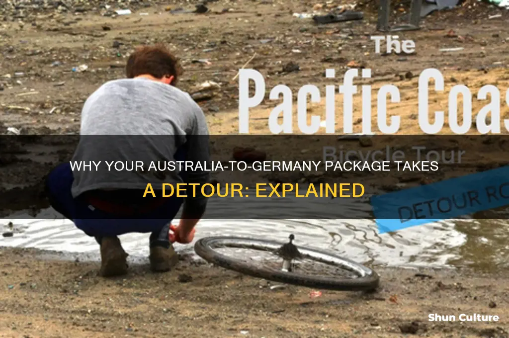 why is my package from australia going to germany