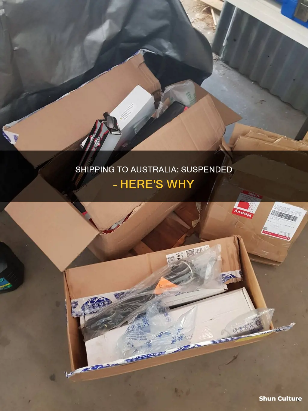 why is shipping to australia suspended