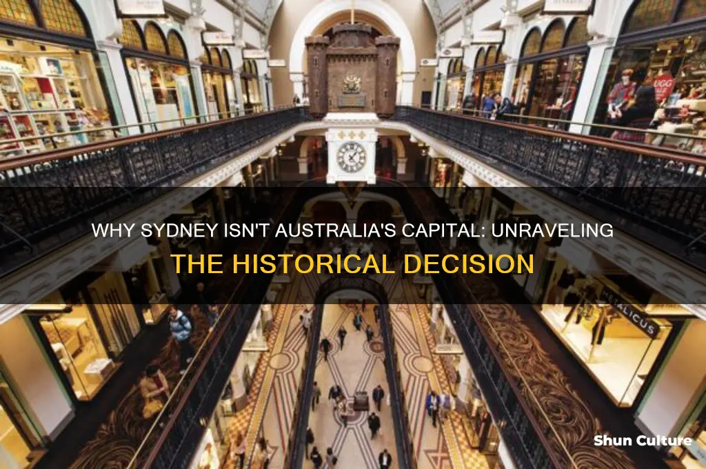 why is sydney not the capital city of australia