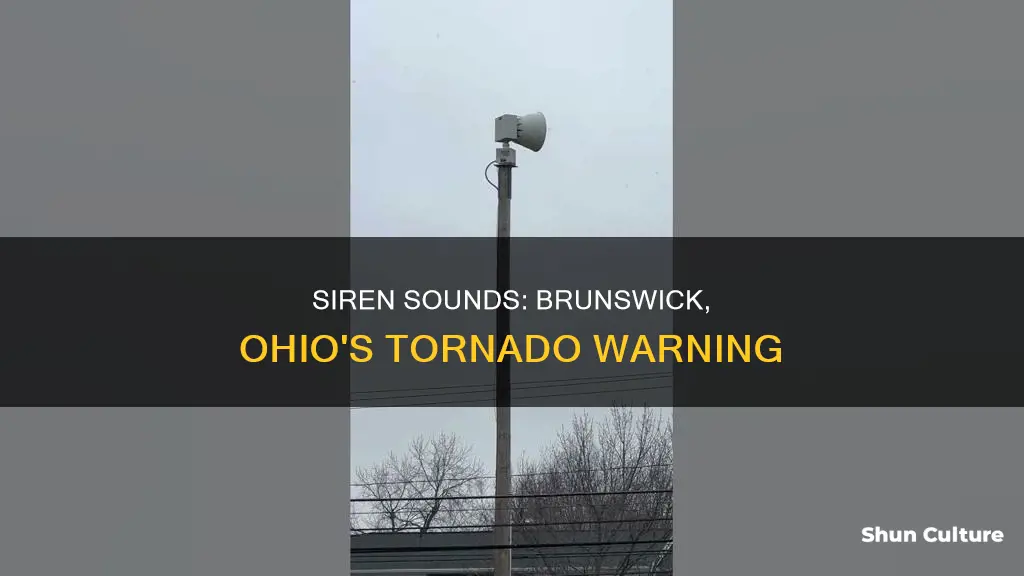 why is the tornado siren going off in brunswick ohio