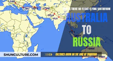 How Flights Avoid the Australia-Russia Southern Route