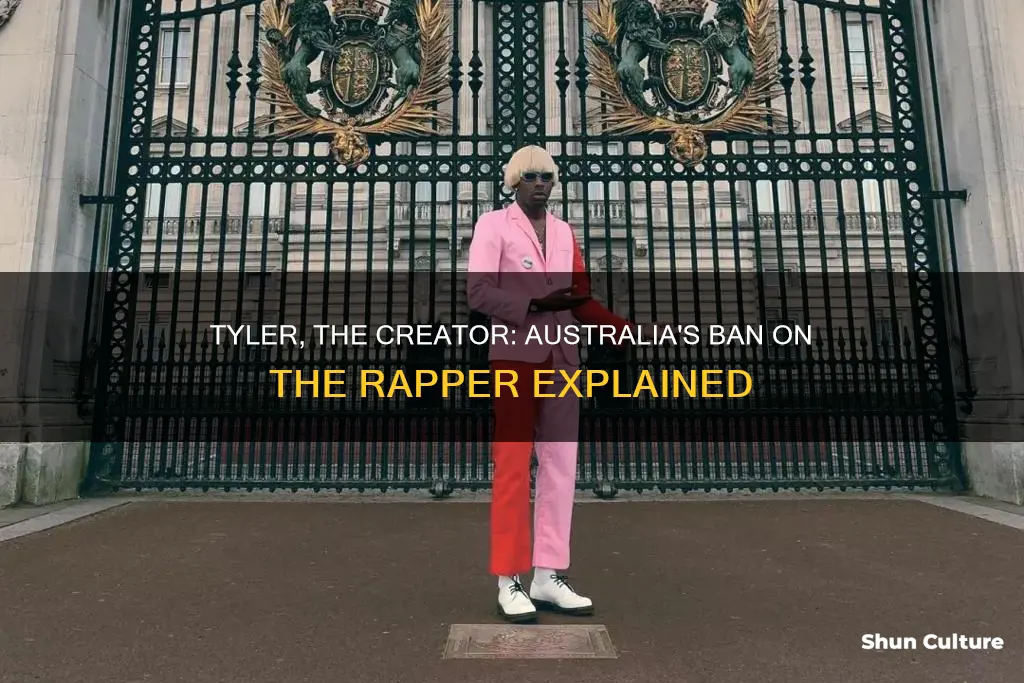 why is tyler the creator banned in australia