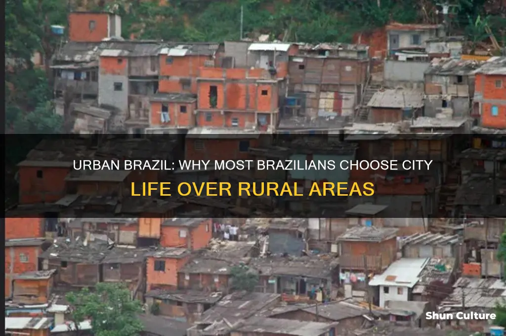 why most of brazil people lives on the urban area
