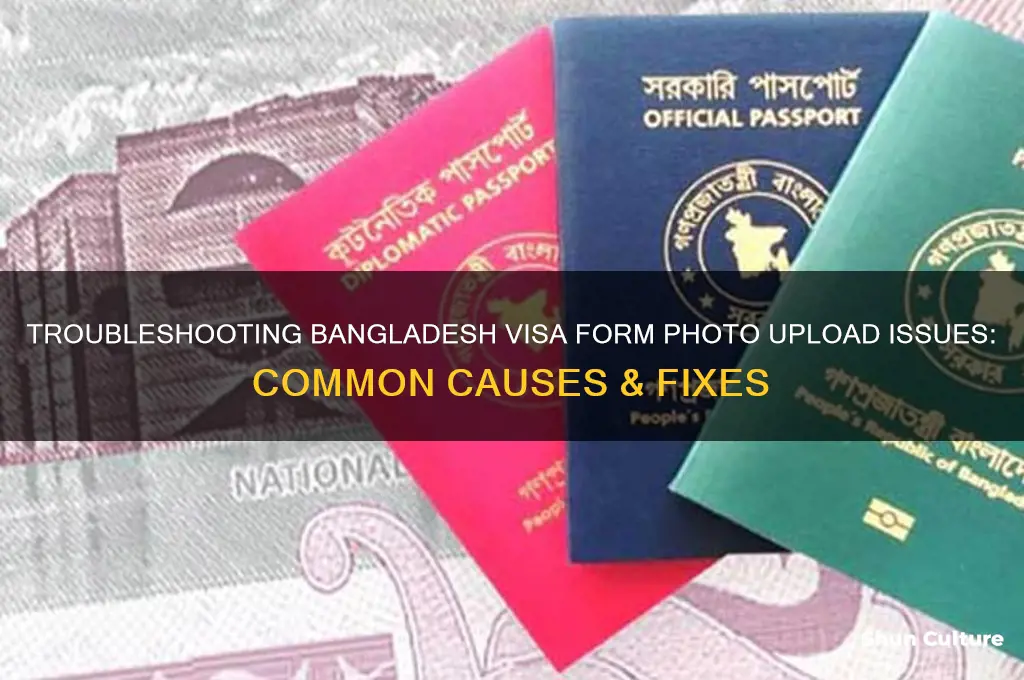 why my photo is not uploading on bangladesh visa form
