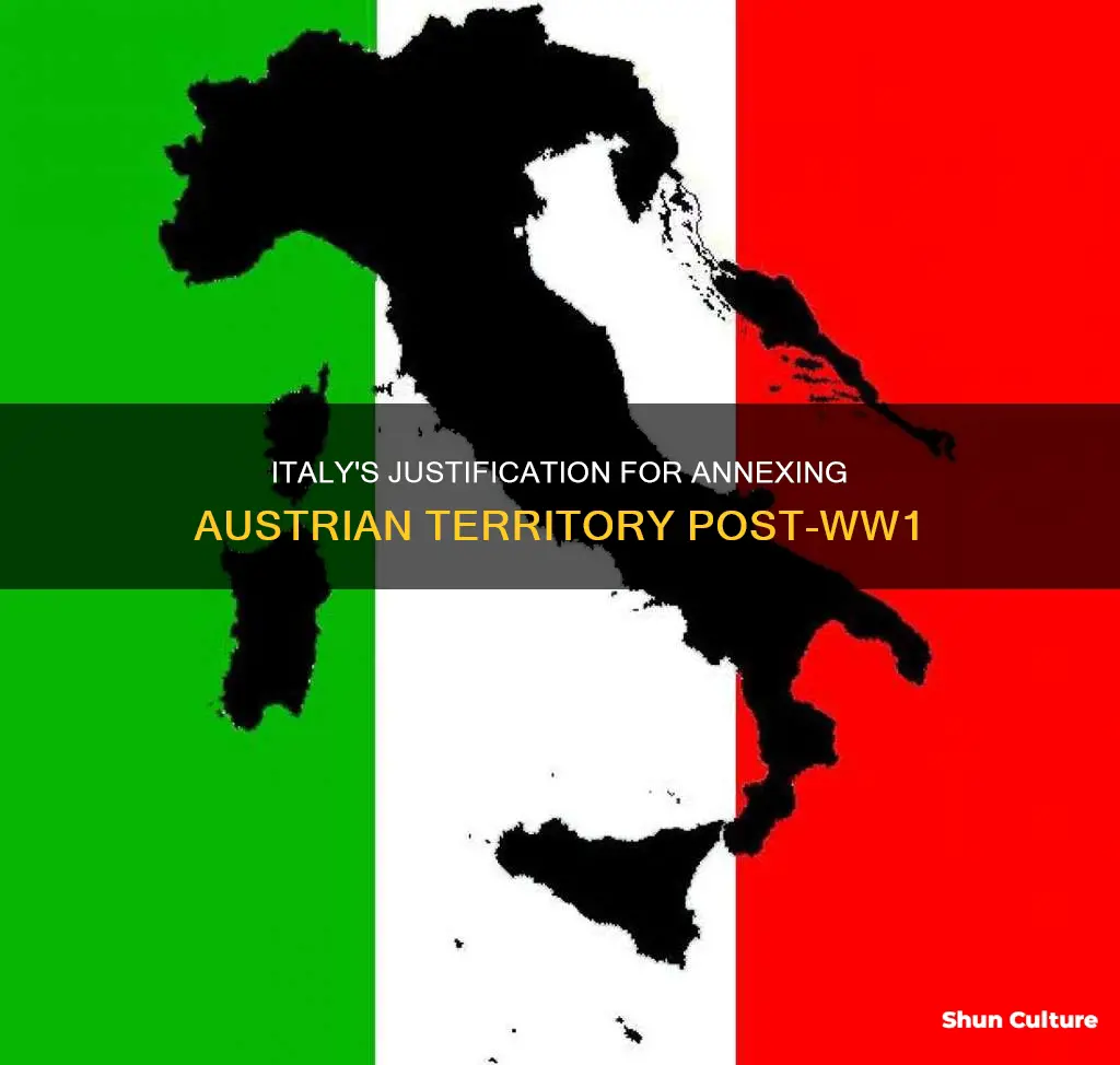 why should italy get austrian terruitory after ww1