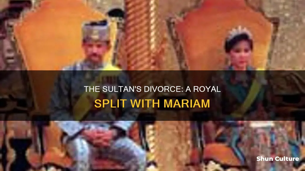 why sultan brunei divorce mariam