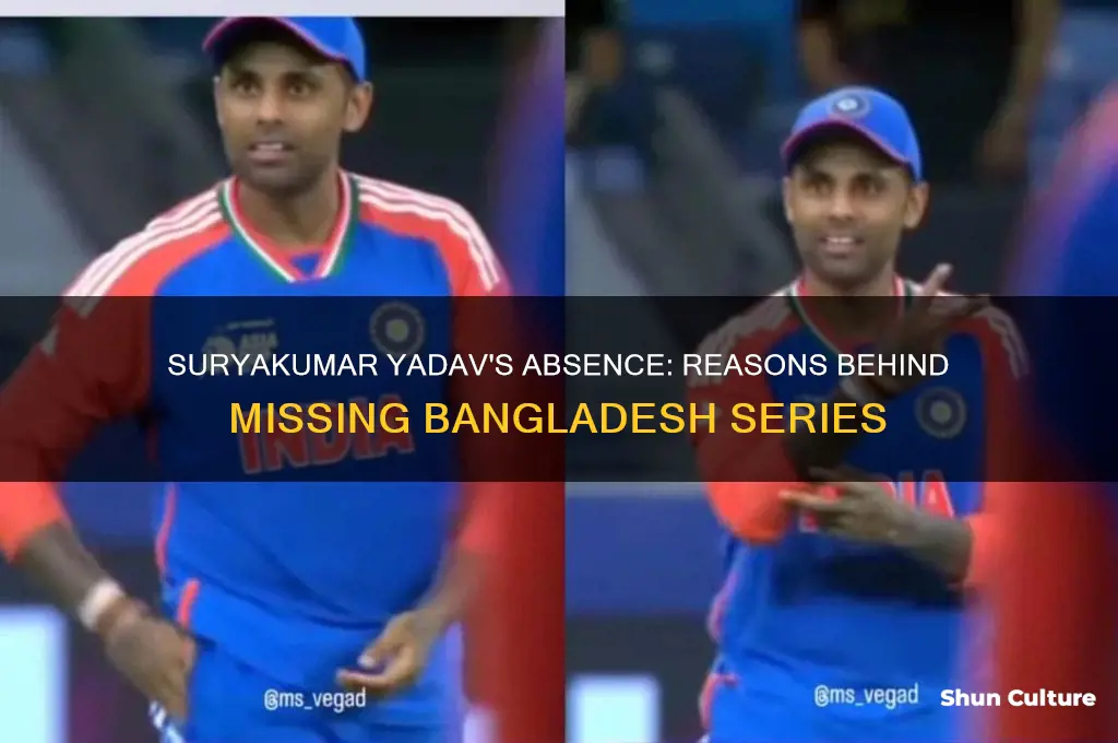 why suryakumar yadav is not playing in bangladesh