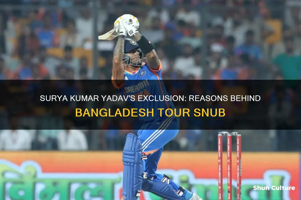 why suryakumar yadav not selected for bangladesh tour