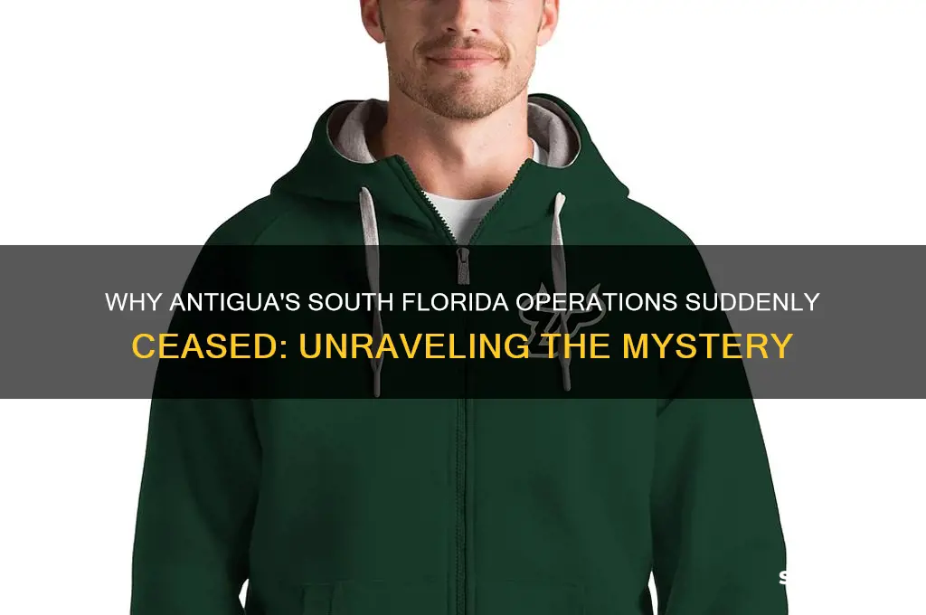 why was antigua fired in south florida