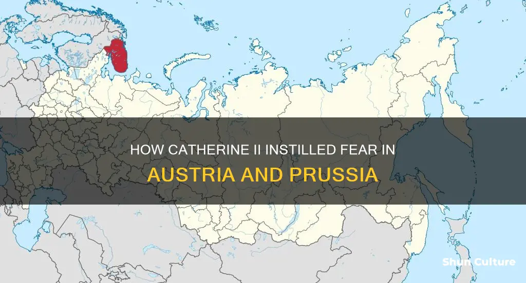 why was austria and purssia fear catheriane ii