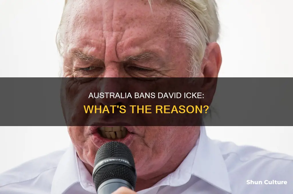 why was david icke banned from australia