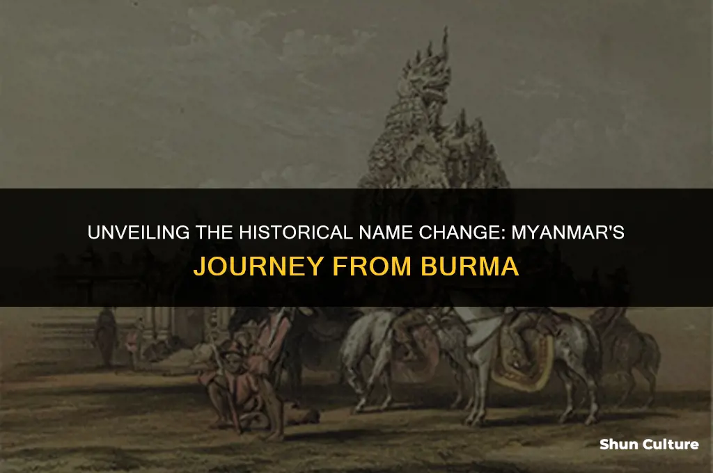 why was myanmar called burma