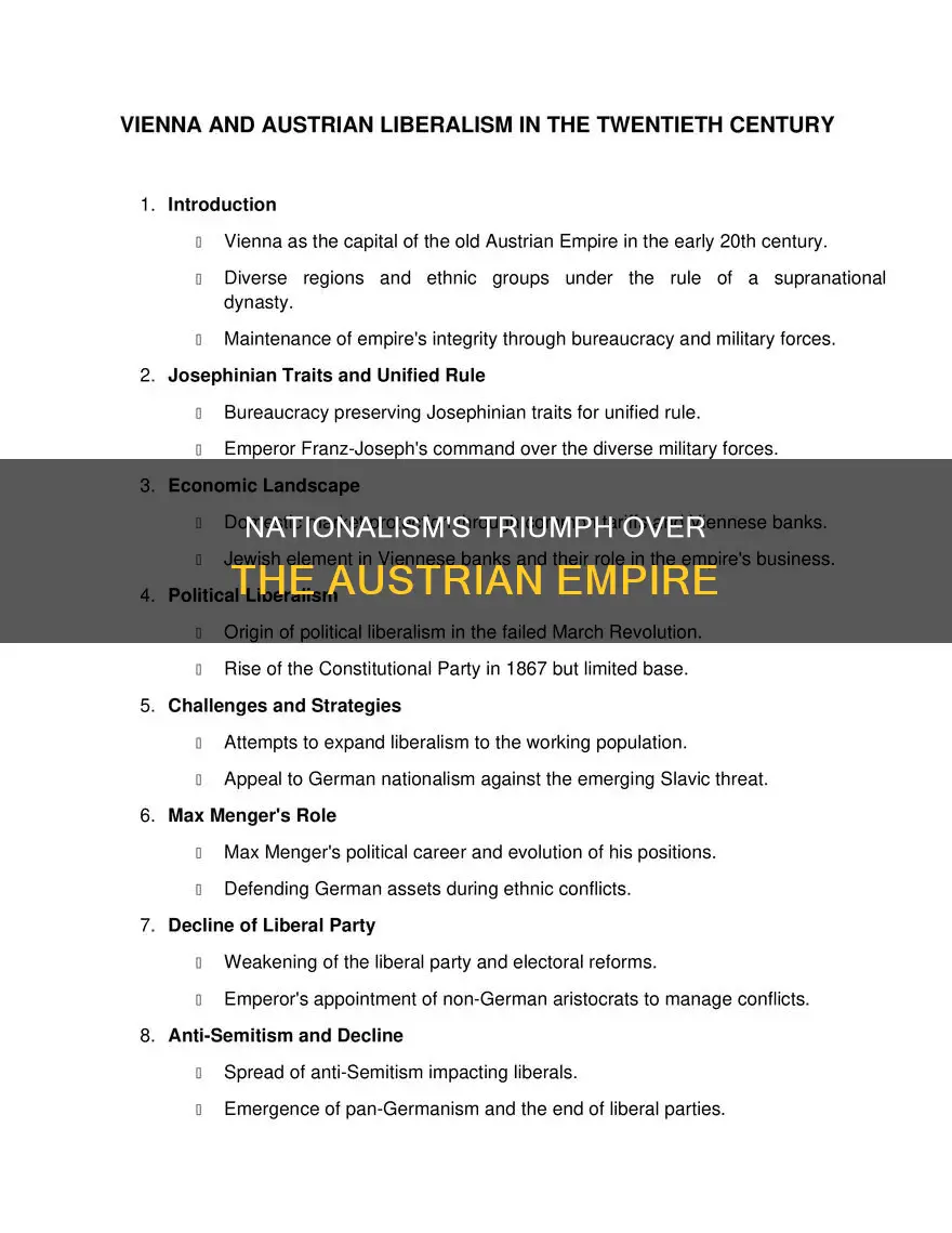why was the austrian empire divided by nationalism