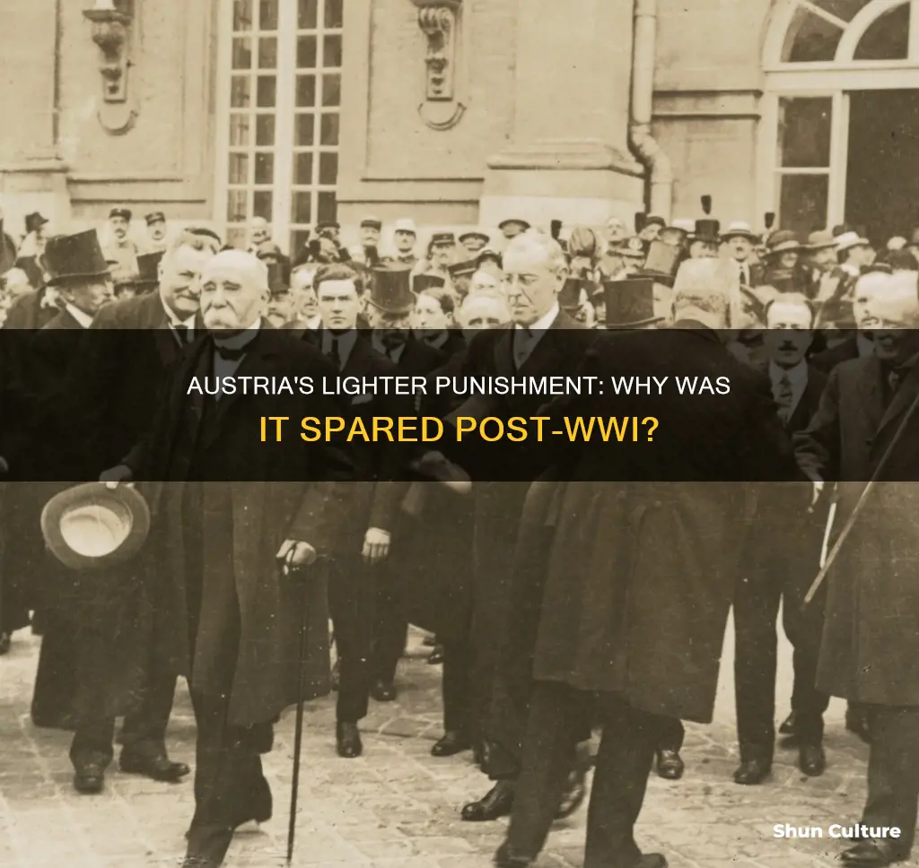why wasnt austria punished as heavily as germany after wwi